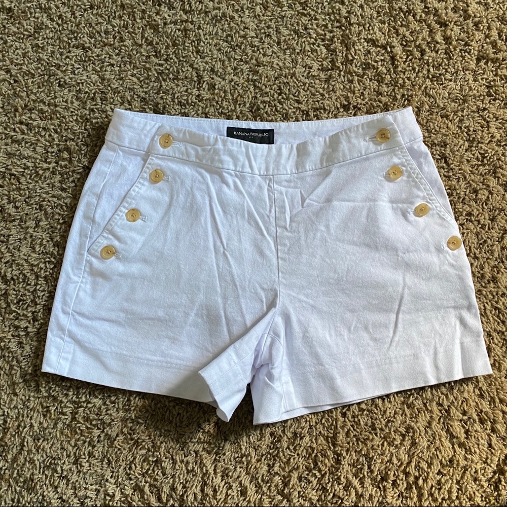 Banana republic white sailor style shorts
